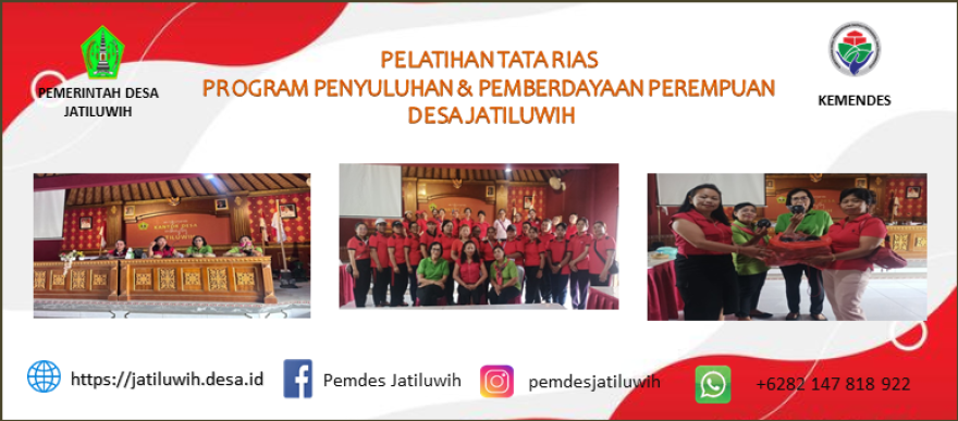 PELATIHAN TATA RIAS PROGRAM PENYULUHAN & PEMBERDAYAAN PEREMPUAN DESA JATILUWIH